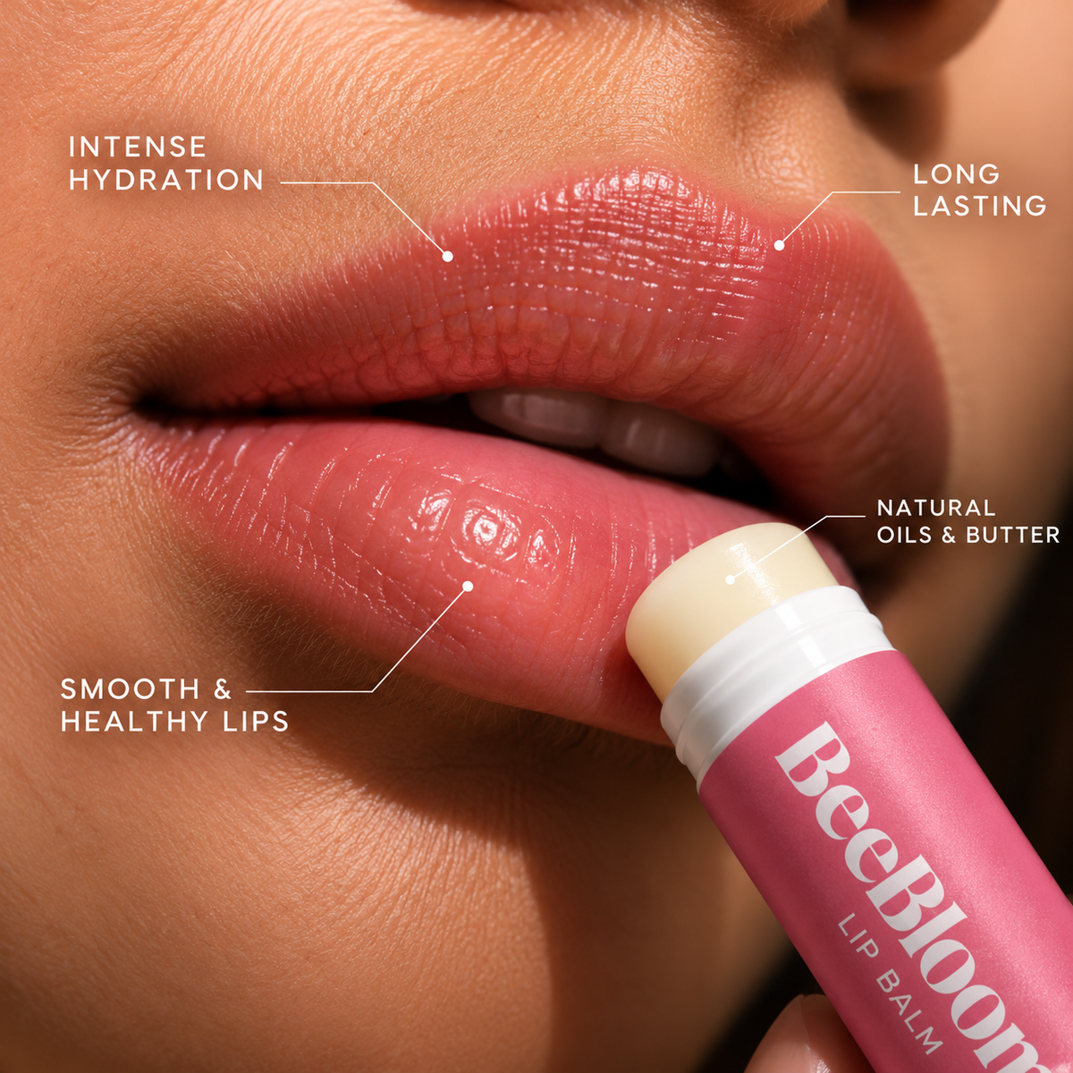 Strawberry Lip Balm | Made with Beeswax, Cocoa butter & natural oils