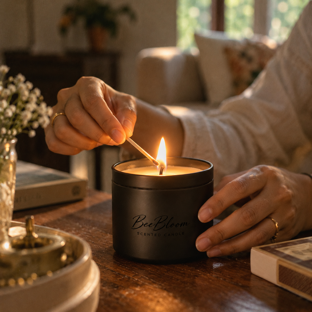 Scented Luxury Candle |Soy & Beeswax Blend