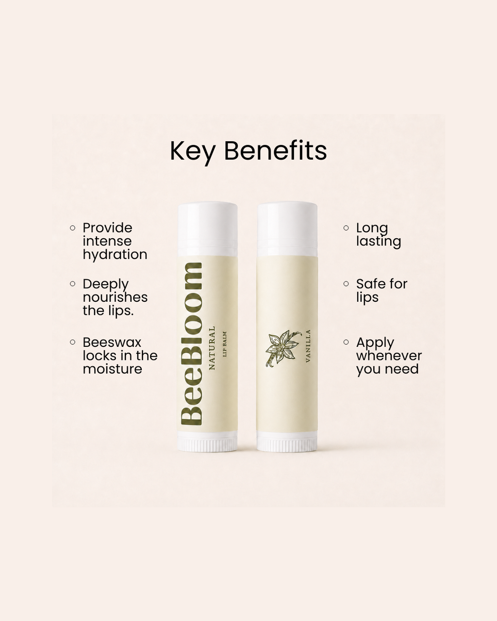 Vanilla Lip Balm 100% Natural