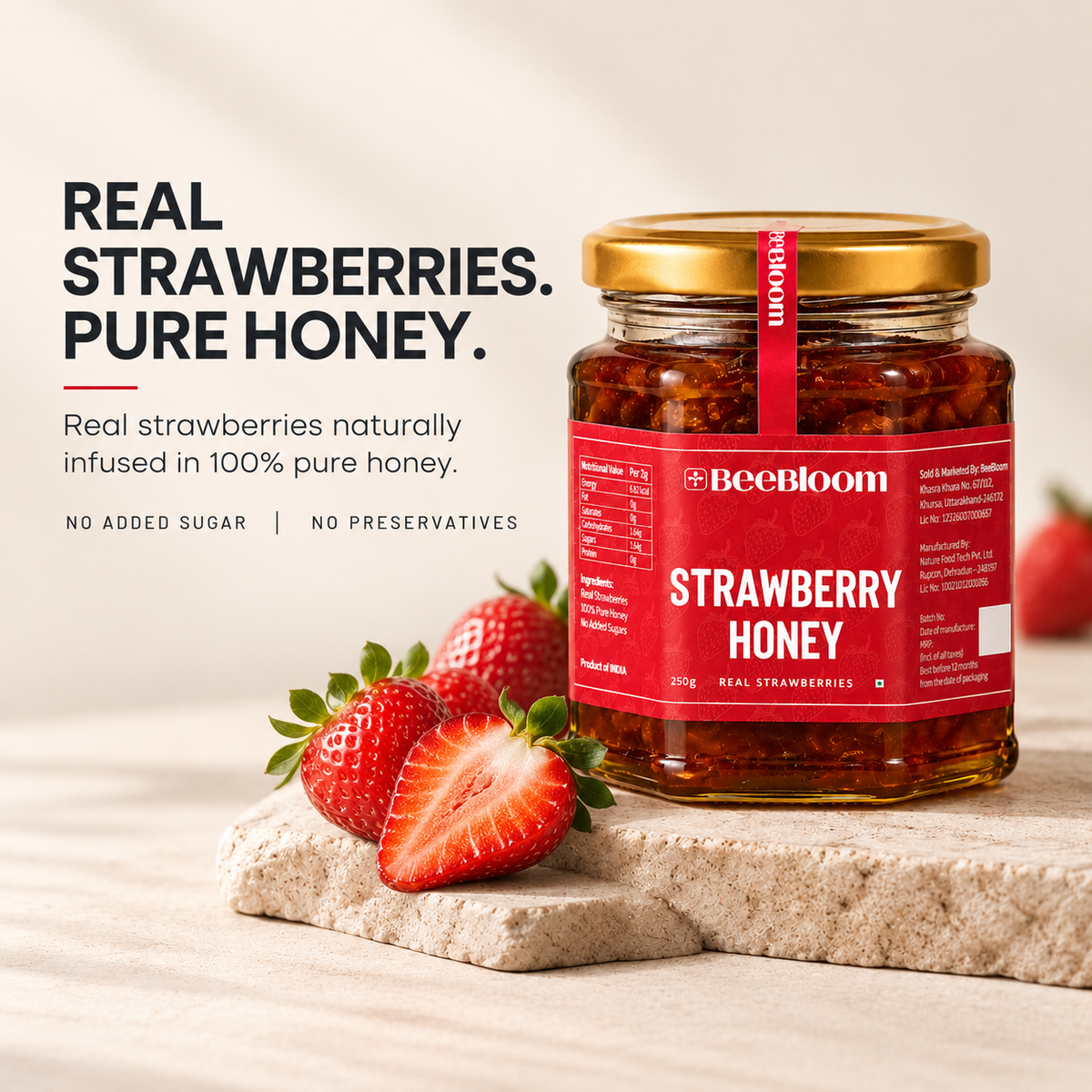 Strawberry In Honey – Natural Honey preserved Strawberries