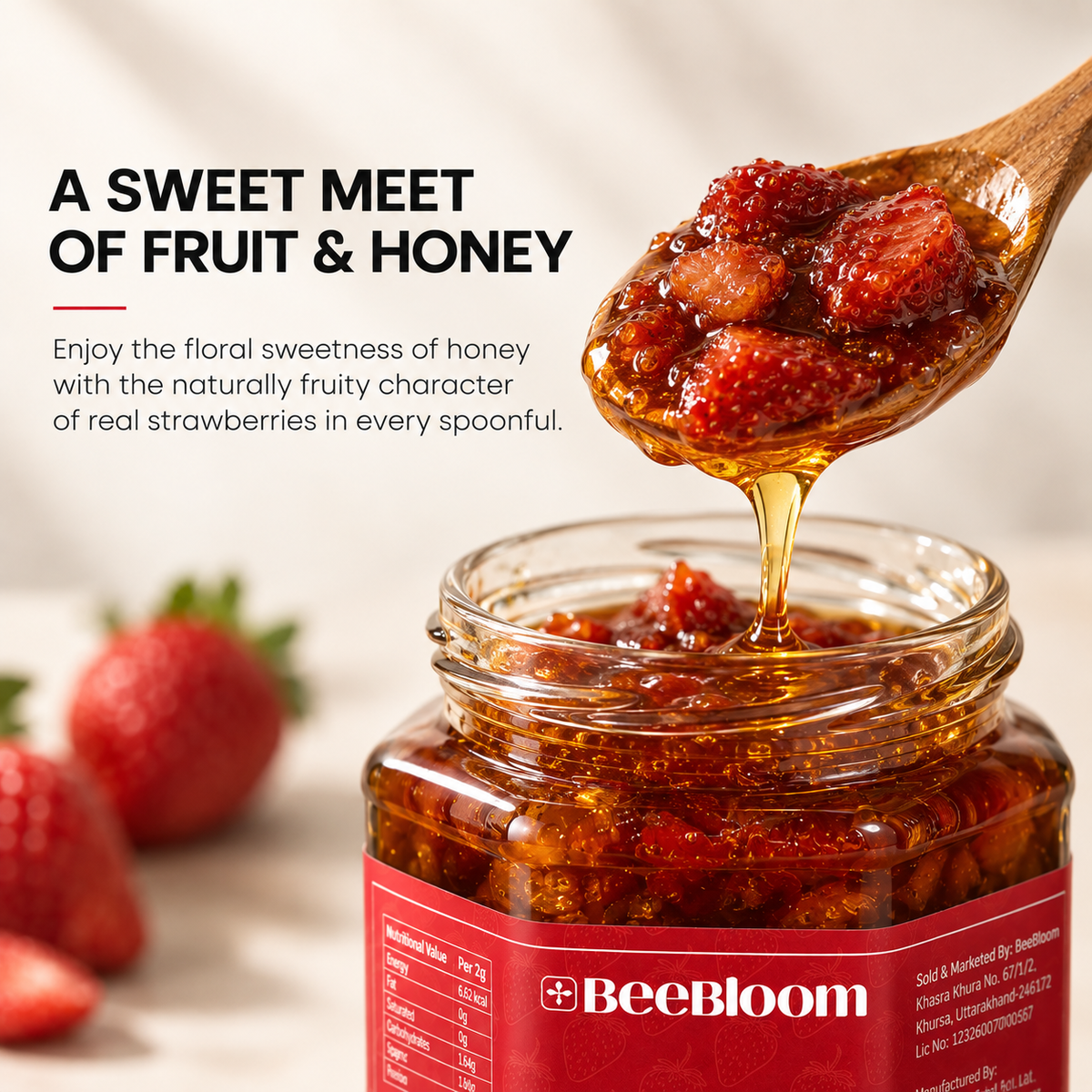 Strawberry In Honey – Natural Honey preserved Strawberries