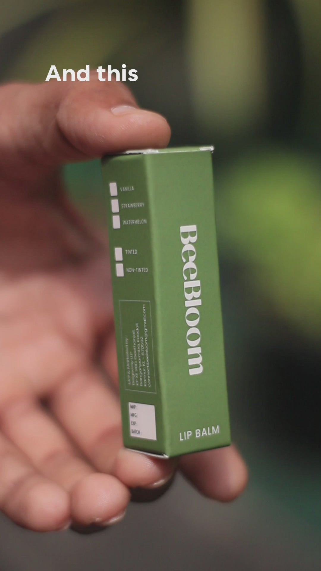 Strawberry Lip Balm | Made with Beeswax, Cocoa butter & natural oils